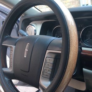 Gold glitter streering wheel cover